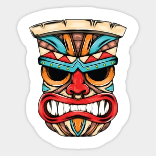 Abstract Angry Face Tikimask Fantasy Artistic Style Sticker